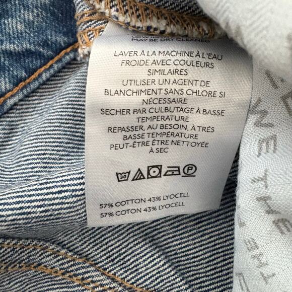 Free People We The Free Good Luck Mid-Rise Barrel Jeans 27 SHORT - Picture 3 of 10